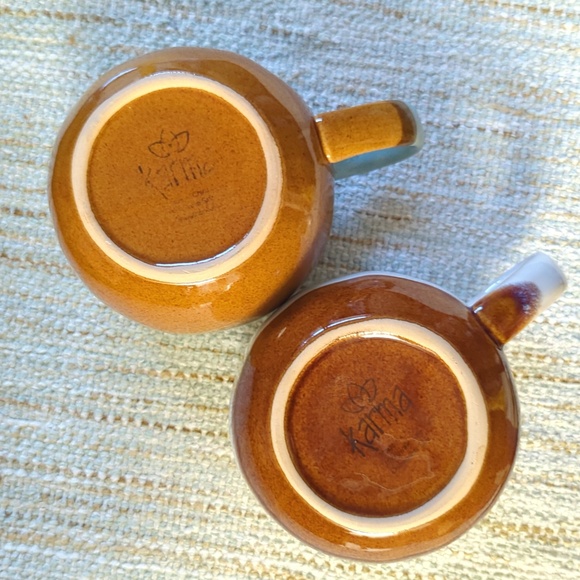 Karma Mugs Set of 2 - Blue & White Pottery - Picture 5 of 5